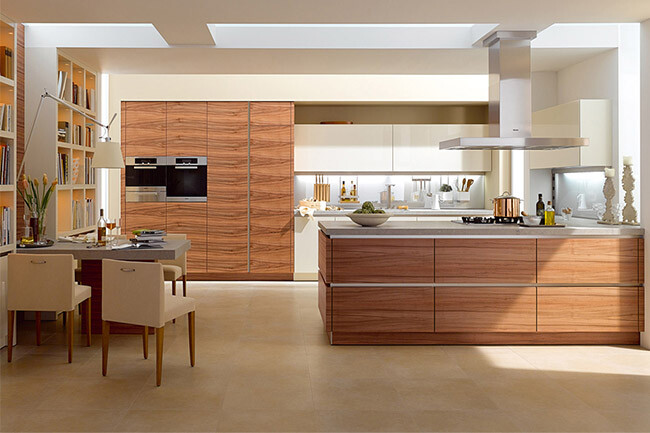 Wood look kitchen cabinets