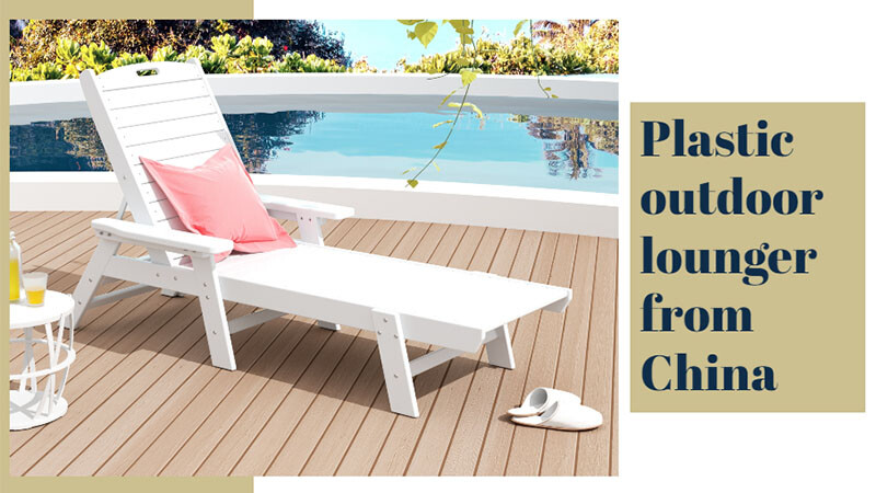 Plastic outdoor lounger