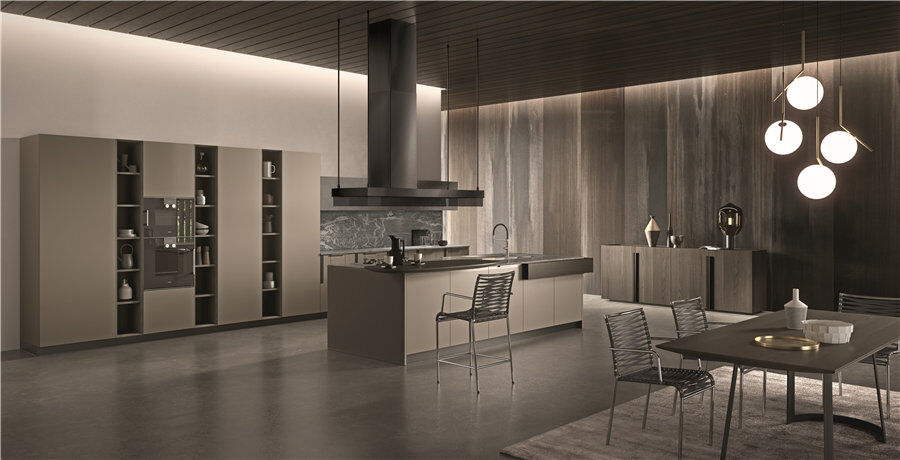 modern kitchen cabinets with appliances