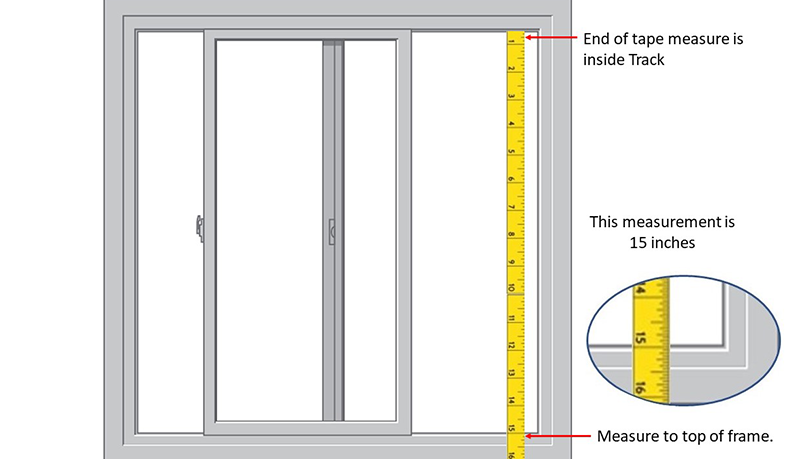 Balcony door measurement
