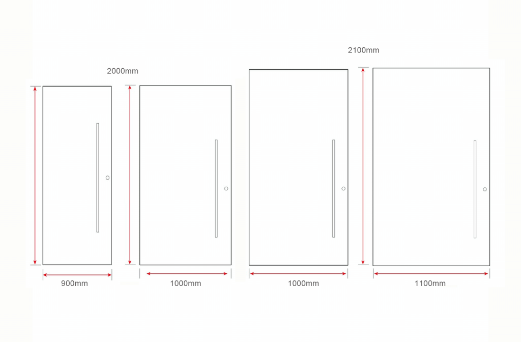 Popular front door dimensions and sizes