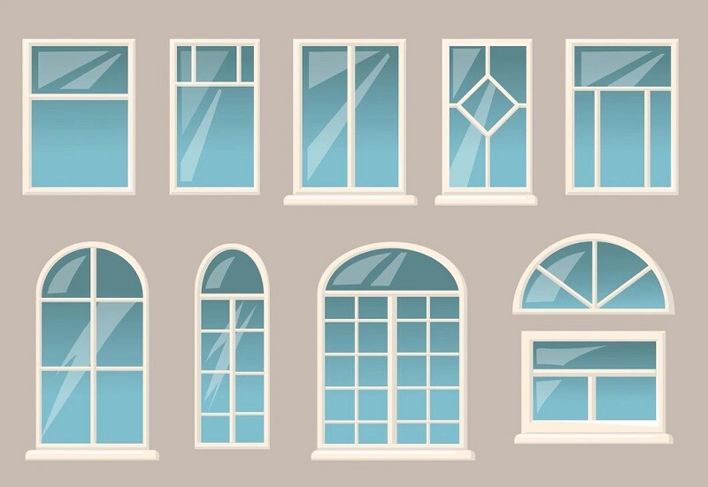 Difference types of arched windows