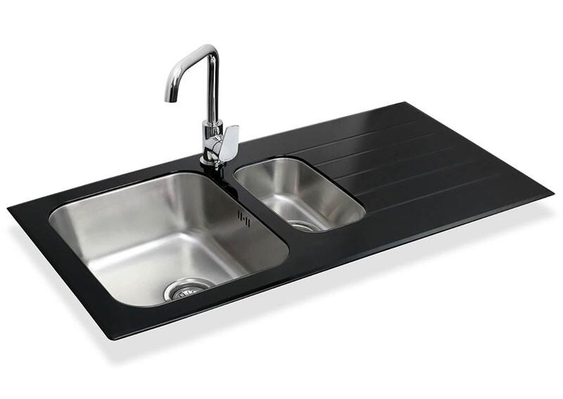 glass kitchen sink design